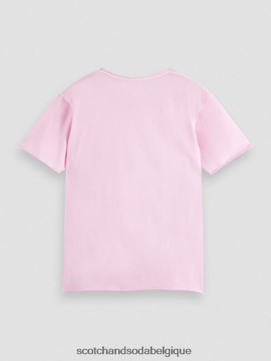 vêtements Scotch & Soda t-shirt coupe décontractée à bords bruts- Scotch and Soda shop near me pierre rose 6BZRBF387