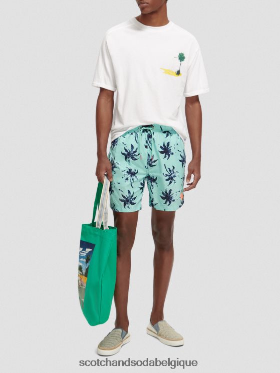 vêtements Scotch & Soda t-shirt décontracté à motif artistique- Scotch and Soda Liﾨﾨge blanc 6BZRBF420