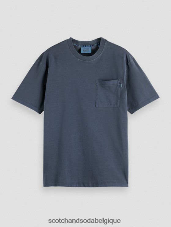 vêtements Scotch & Soda t-shirt décontracté à motif artistique- Scotch and Soda outlet marine 6BZRBF424