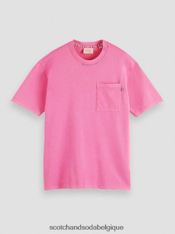 vêtements Scotch & Soda t-shirt décontracté à motif artistique- Scotch and Soda shop near me cerise 6BZRBF423