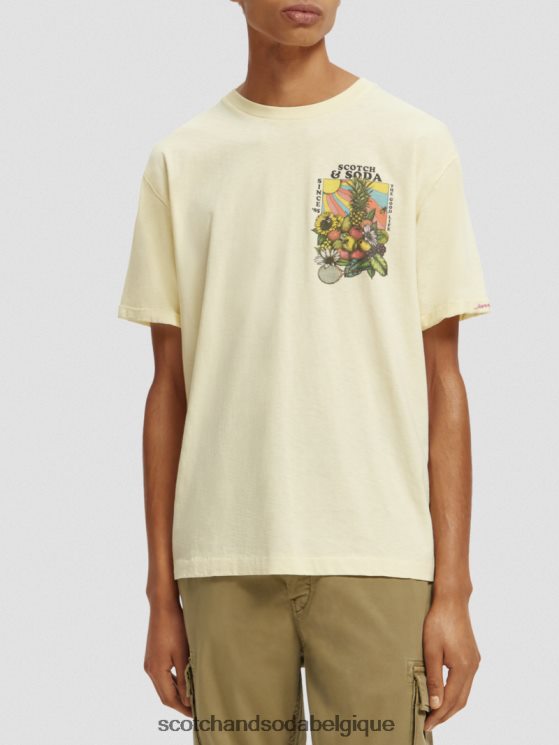 vêtements Scotch & Soda t-shirt décontracté à motif artistique- Scotch and Soda shop online banane 6BZRBF458