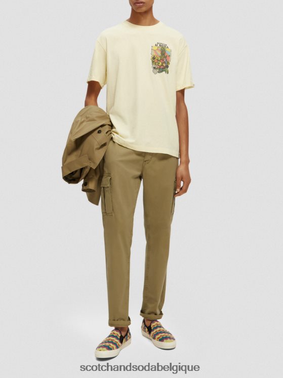 vêtements Scotch & Soda t-shirt décontracté à motif artistique- Scotch and Soda shop online banane 6BZRBF458