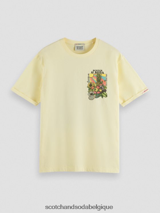 vêtements Scotch & Soda t-shirt décontracté à motif artistique- Scotch and Soda shop online banane 6BZRBF458