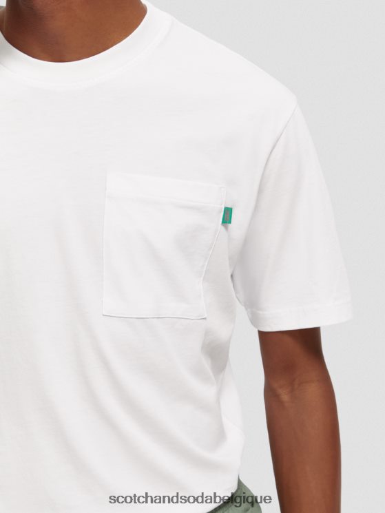 vêtements Scotch & Soda t-shirt décontracté à motif artistique- Scotch and Soda shop online blanc 6BZRBF422