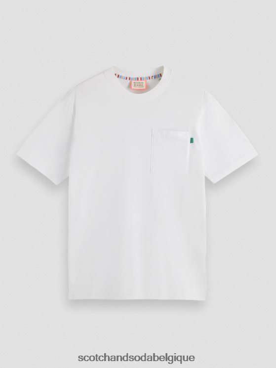 vêtements Scotch & Soda t-shirt décontracté à motif artistique- Scotch and Soda shop online blanc 6BZRBF422