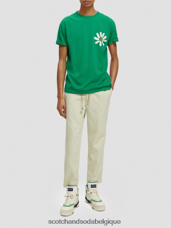 vêtements Scotch & Soda t-shirt délavé à motif artistique- Scotch and Soda Liﾨﾨge amazone 6BZRBF447
