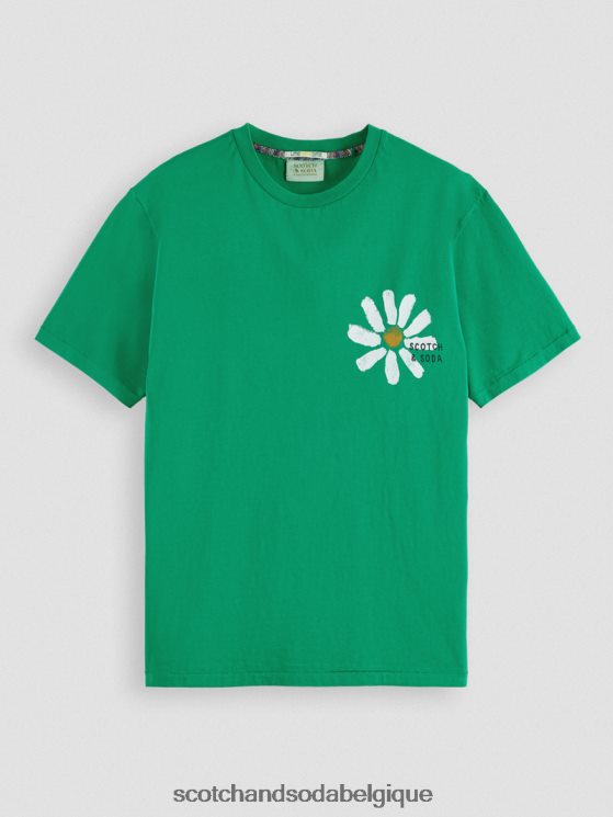 vêtements Scotch & Soda t-shirt délavé à motif artistique- Scotch and Soda Liﾨﾨge amazone 6BZRBF447