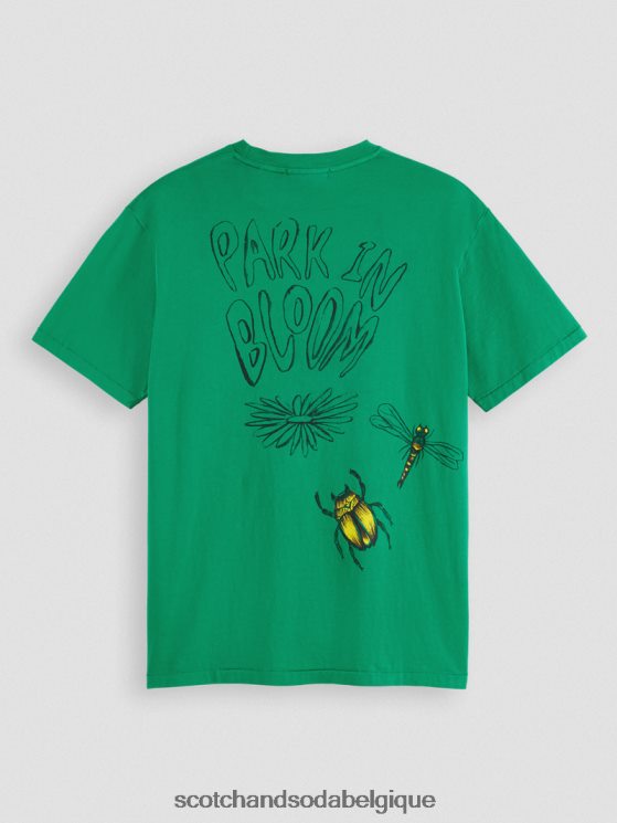 vêtements Scotch & Soda t-shirt délavé à motif artistique- Scotch and Soda Liﾨﾨge amazone 6BZRBF447