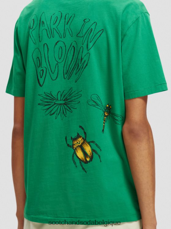 vêtements Scotch & Soda t-shirt délavé à motif artistique- Scotch and Soda Liﾨﾨge amazone 6BZRBF447