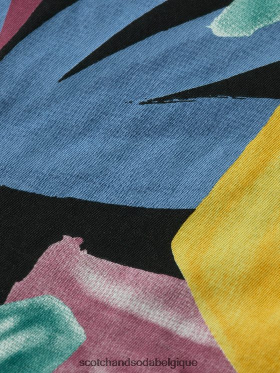 vêtements Scotch & Soda t-shirt en coton bio à motif artistique- Scotch and Soda parfum baie 6BZRBF349