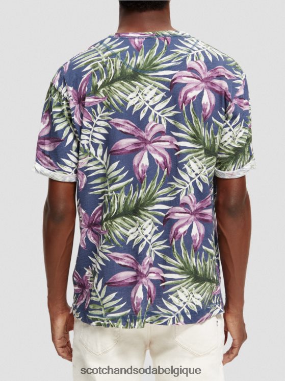 vêtements Scotch & Soda t-shirt imprimé coupe décontractée- Scotch and Soda femme combiner un 6BZRBF374