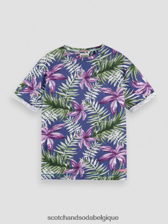 vêtements Scotch & Soda t-shirt imprimé coupe décontractée- Scotch and Soda femme combiner un 6BZRBF374