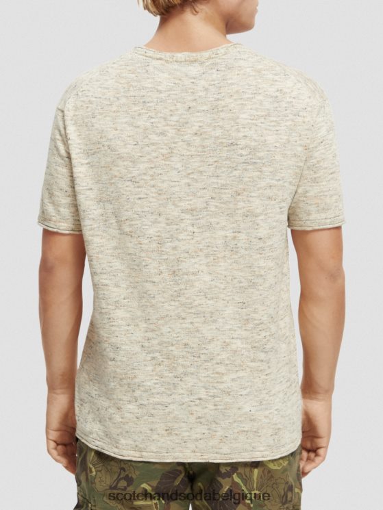 vêtements Scotch & Soda t-shirt imprimé à poches mélangées- Scotch and Soda shop near me mélange de sable 6BZRBF414