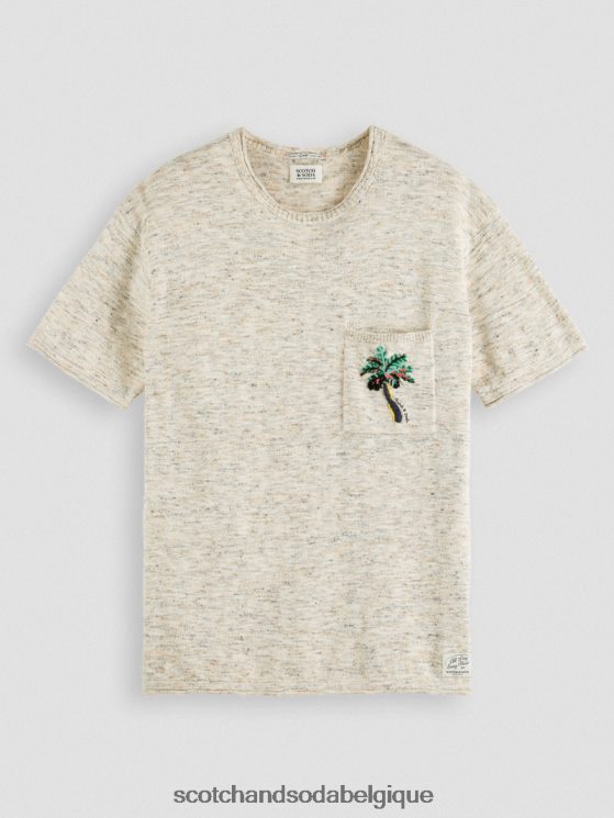 vêtements Scotch & Soda t-shirt imprimé à poches mélangées- Scotch and Soda shop near me mélange de sable 6BZRBF414