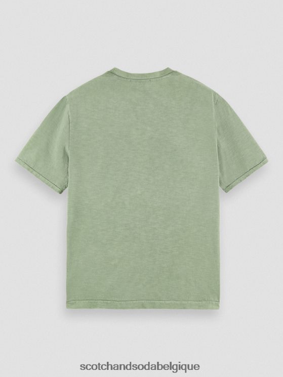 vêtements Scotch & Soda t-shirt à motif artistique en jersey biologique- Scotch and Soda femme kaki 6BZRBF365