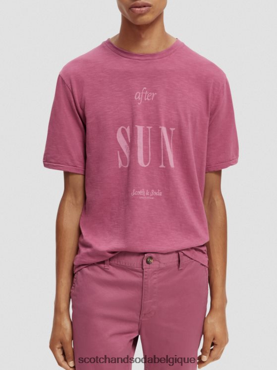 vêtements Scotch & Soda t-shirt à motif artistique en jersey biologique- Scotch and Soda parfum dahlia 6BZRBF367