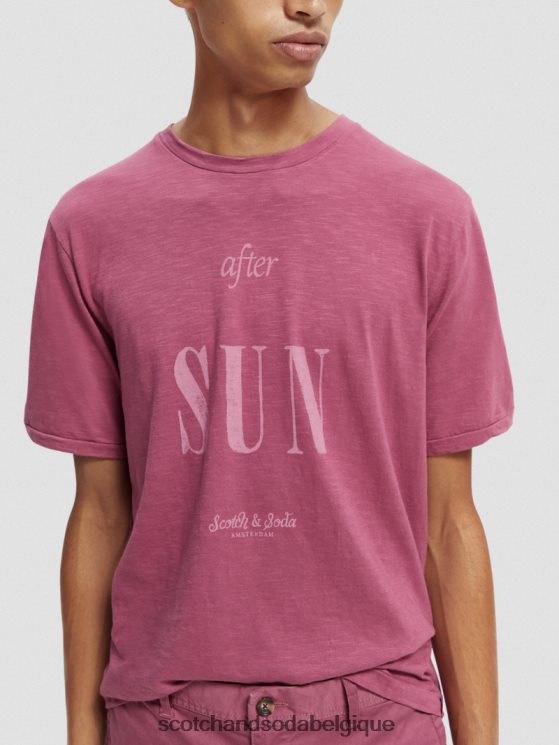 vêtements Scotch & Soda t-shirt à motif artistique en jersey biologique- Scotch and Soda parfum dahlia 6BZRBF367