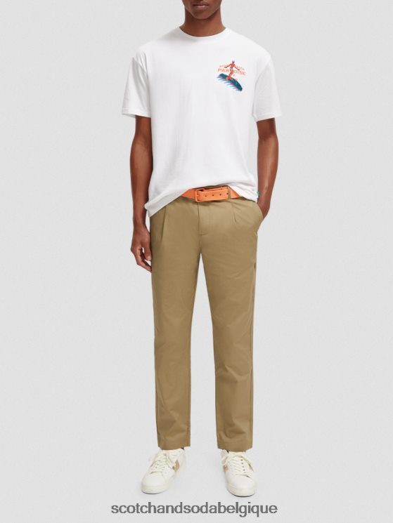 vêtements Scotch & Soda t-shirt à motif brodé- Scotch and Soda parfum blanc 6BZRBF394