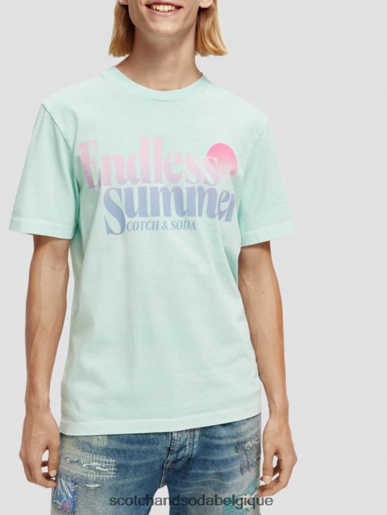 vêtements Scotch & Soda t-shirt à motif imprimé coupe classique teint en pièce- Scotch and Soda parfum baie 6BZRBF358