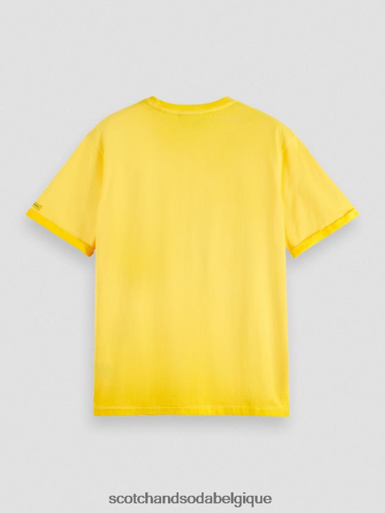vêtements Scotch & Soda t-shirt à motif imprimé teint à froid- Scotch and Soda Liﾨﾨge soleil 6BZRBF375