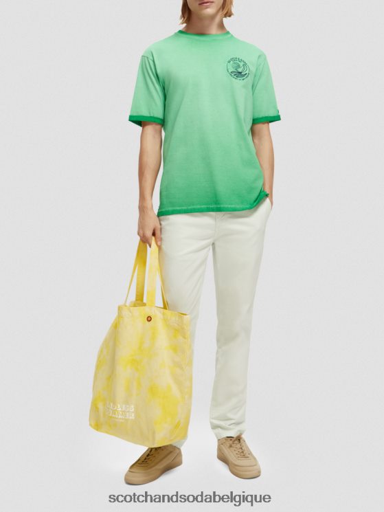 vêtements Scotch & Soda t-shirt à motif imprimé teint à froid- Scotch and Soda parfum vert amazonien 6BZRBF376