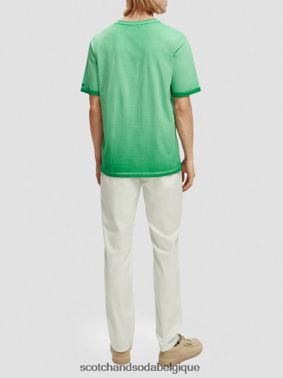vêtements Scotch & Soda t-shirt à motif imprimé teint à froid- Scotch and Soda parfum vert amazonien 6BZRBF376
