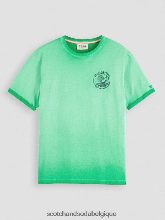 vêtements Scotch & Soda t-shirt à motif imprimé teint à froid- Scotch and Soda parfum vert amazonien 6BZRBF376