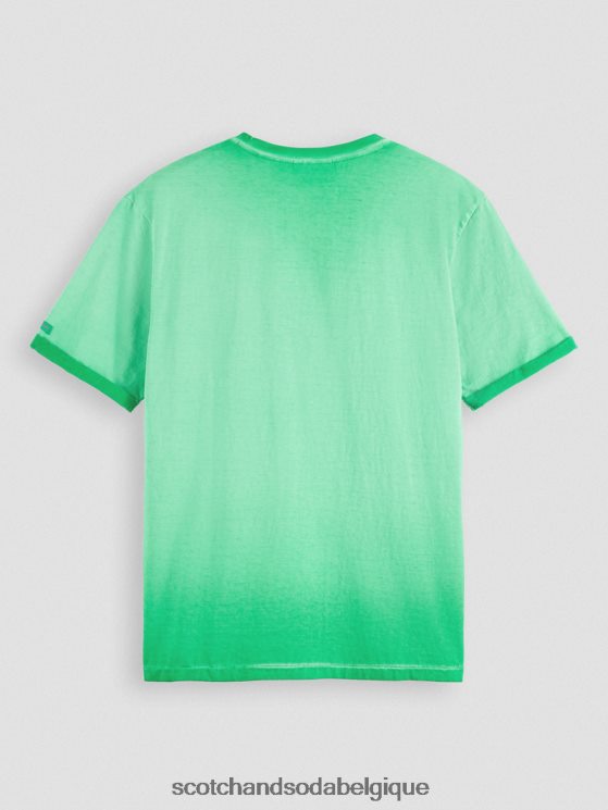 vêtements Scotch & Soda t-shirt à motif imprimé teint à froid- Scotch and Soda parfum vert amazonien 6BZRBF376