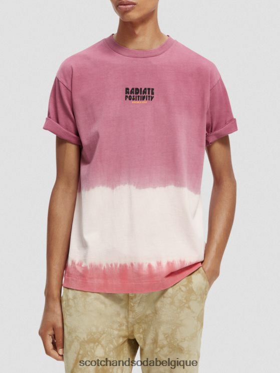vêtements Scotch & Soda t-shirt à motif tie-dye biologique- Scotch and Soda outlet combiner un 6BZRBF406
