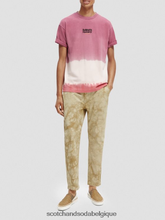 vêtements Scotch & Soda t-shirt à motif tie-dye biologique- Scotch and Soda outlet combiner un 6BZRBF406
