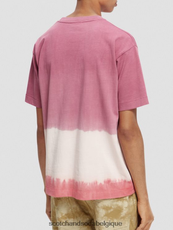 vêtements Scotch & Soda t-shirt à motif tie-dye biologique- Scotch and Soda outlet combiner un 6BZRBF406