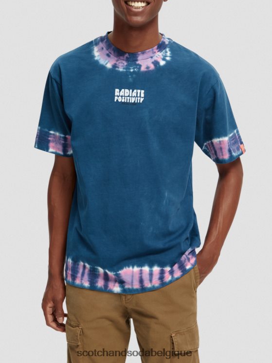 vêtements Scotch & Soda t-shirt à motif tie-dye biologique- Scotch and Soda shop near me combo d 6BZRBF405