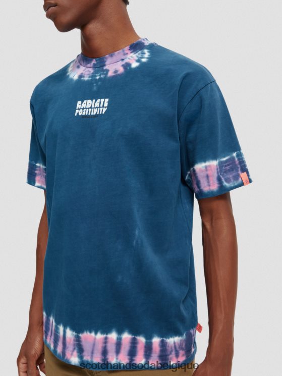 vêtements Scotch & Soda t-shirt à motif tie-dye biologique- Scotch and Soda shop near me combo d 6BZRBF405
