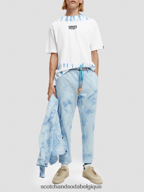 vêtements Scotch & Soda t-shirt à motif tie-dye biologique- Scotch and Soda shop online combo b 6BZRBF404