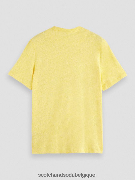 vêtements Scotch & Soda t-shirt à patch chiné- Scotch and Soda outlet mélange de soleil 6BZRBF370