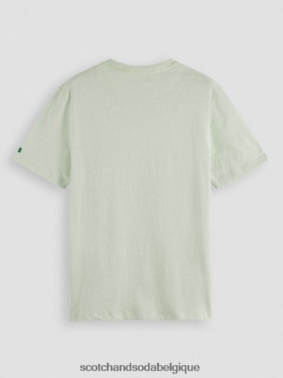 vêtements Scotch & Soda t-shirt à patch chiné- Scotch and Soda shop near me mélange de menthe 6BZRBF369