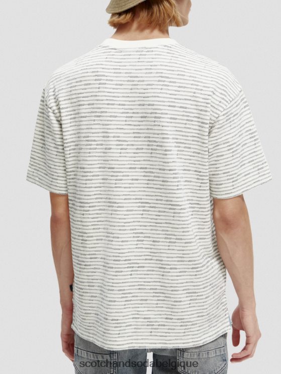 vêtements Scotch & Soda t-shirt à poche en coton biologique rayé- Scotch and Soda shop near me combiner un 6BZRBF396