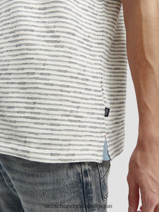 vêtements Scotch & Soda t-shirt à poche en coton biologique rayé- Scotch and Soda shop near me combiner un 6BZRBF396