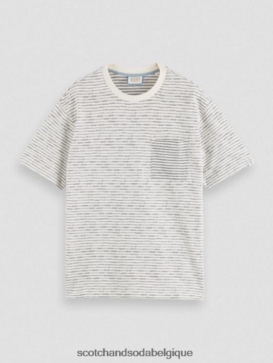 vêtements Scotch & Soda t-shirt à poche en coton biologique rayé- Scotch and Soda shop near me combiner un 6BZRBF396