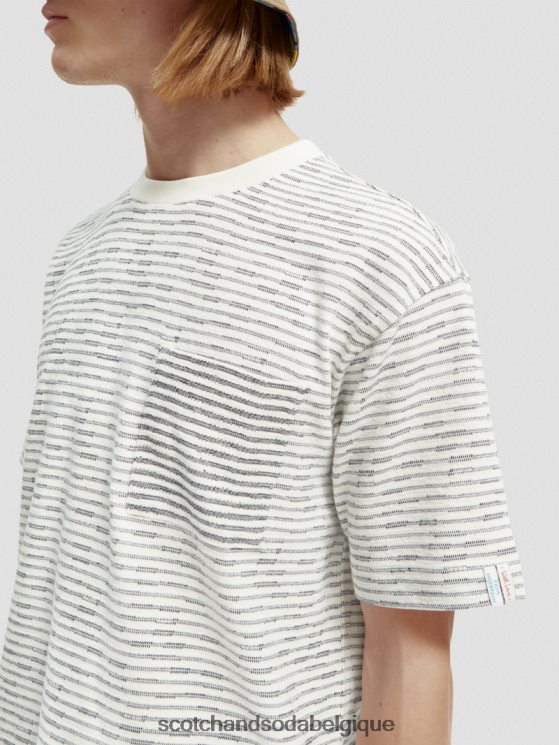 vêtements Scotch & Soda t-shirt à poche en coton biologique rayé- Scotch and Soda shop near me combiner un 6BZRBF396