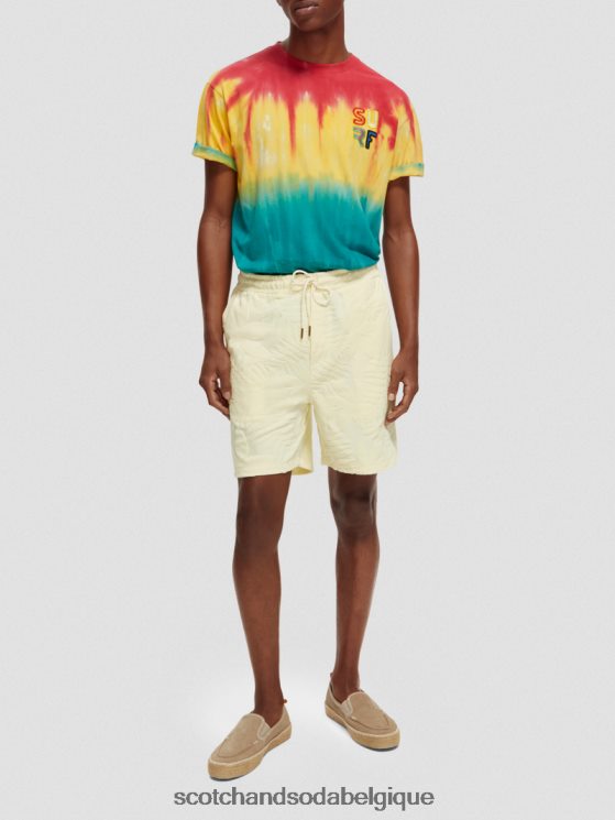 vêtements Scotch & Soda t-shirt tie-dye à broderie artistique- Scotch and Soda shop near me teinture à nouer multicolore 6BZRBF441