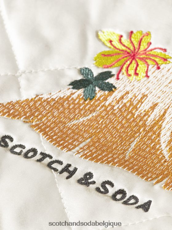 vêtements Scotch & Soda blouson aviateur en satin brodé- Scotch and Soda outlet combiner un 6BZRBF559