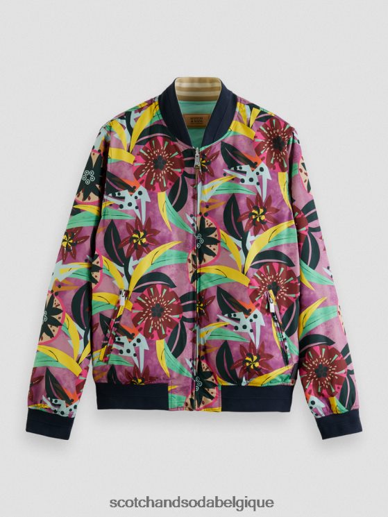vêtements Scotch & Soda blouson aviateur réversible imprimé- Scotch and Soda Namur combiner un 6BZRBF562