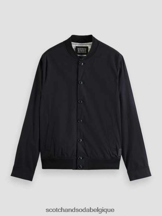 vêtements Scotch & Soda blouson léger en popeline de coton biologique- Scotch and Soda Liﾨﾨge noir 6BZRBF564