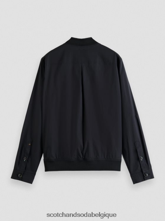 vêtements Scotch & Soda blouson léger en popeline de coton biologique- Scotch and Soda Liﾨﾨge noir 6BZRBF564