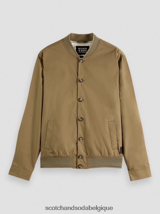 vêtements Scotch & Soda blouson léger en popeline de coton biologique- Scotch and Soda parfum kaki 6BZRBF565