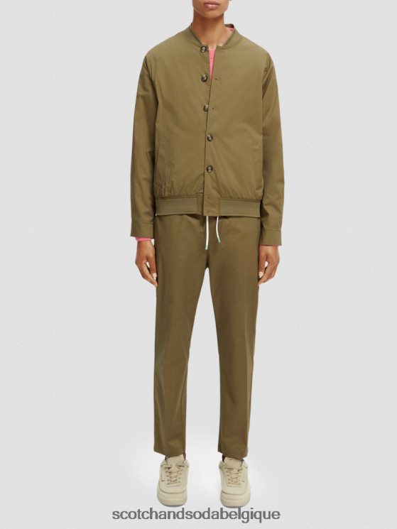 vêtements Scotch & Soda blouson léger en popeline de coton biologique- Scotch and Soda parfum kaki 6BZRBF565