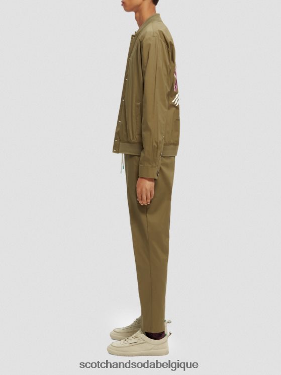 vêtements Scotch & Soda blouson léger en popeline de coton biologique- Scotch and Soda parfum kaki 6BZRBF565