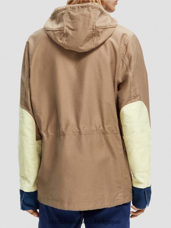 vêtements Scotch & Soda parka color block en coton biologique- Scotch and Soda shop near me combiner un 6BZRBF567