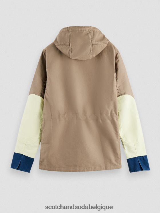 vêtements Scotch & Soda parka color block en coton biologique- Scotch and Soda shop near me combiner un 6BZRBF567
